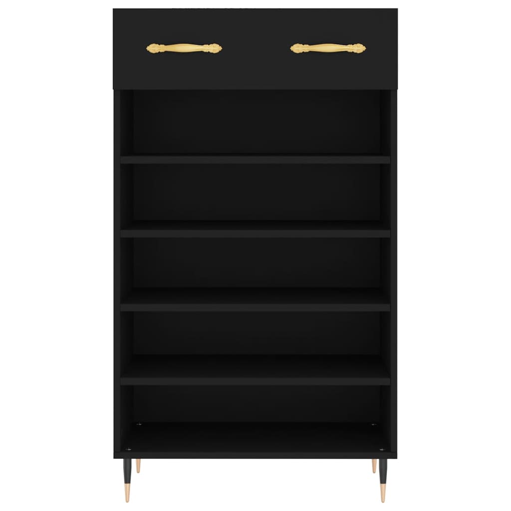 Schuhschrank Schwarz 60x35x105 cm Holzwerkstoff