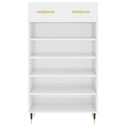 Schuhschrank Hochglanz-Weiß 60x35x105 cm Holzwerkstoff