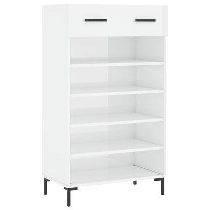 Schuhschrank Hochglanz-Weiß 60x35x105 cm Holzwerkstoff