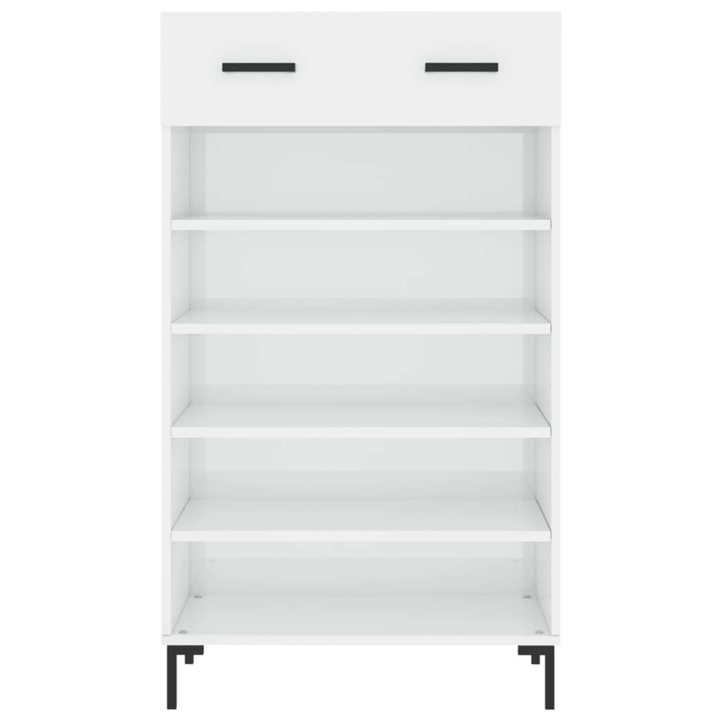 Schuhschrank Hochglanz-Weiß 60x35x105 cm Holzwerkstoff