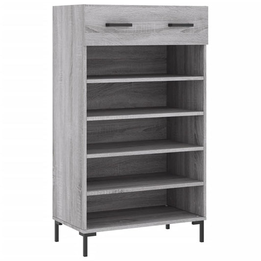 Schuhschrank Grau Sonoma 60x35x105 cm Holzwerkstoff