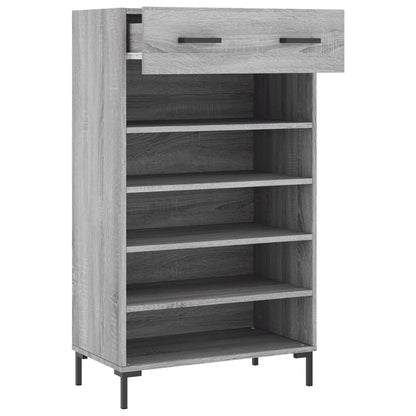 Schuhschrank Grau Sonoma 60x35x105 cm Holzwerkstoff