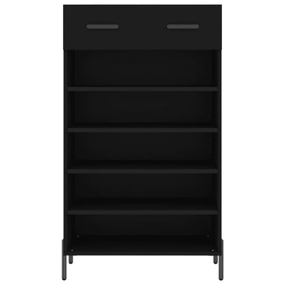 Schuhschrank Schwarz 60x35x105 cm Holzwerkstoff