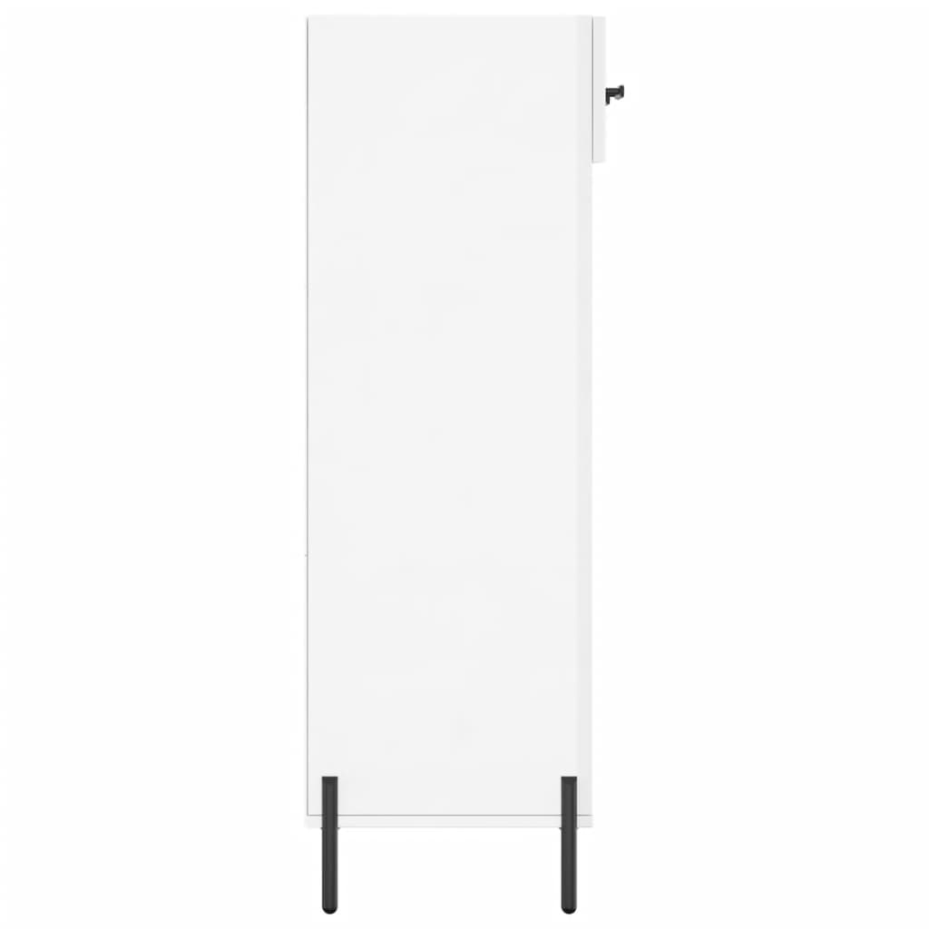 Skoskab hvid højglans 60x35x105 cm træmateriale