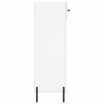 Skoskab hvid højglans 60x35x105 cm træmateriale