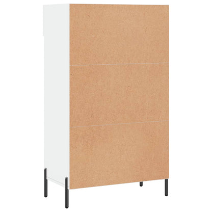 Skoskab hvid højglans 60x35x105 cm træmateriale