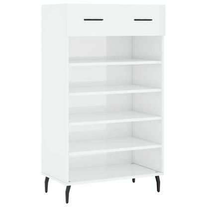 Schuhschrank Hochglanz-Weiß 60x35x105 cm Holzwerkstoff