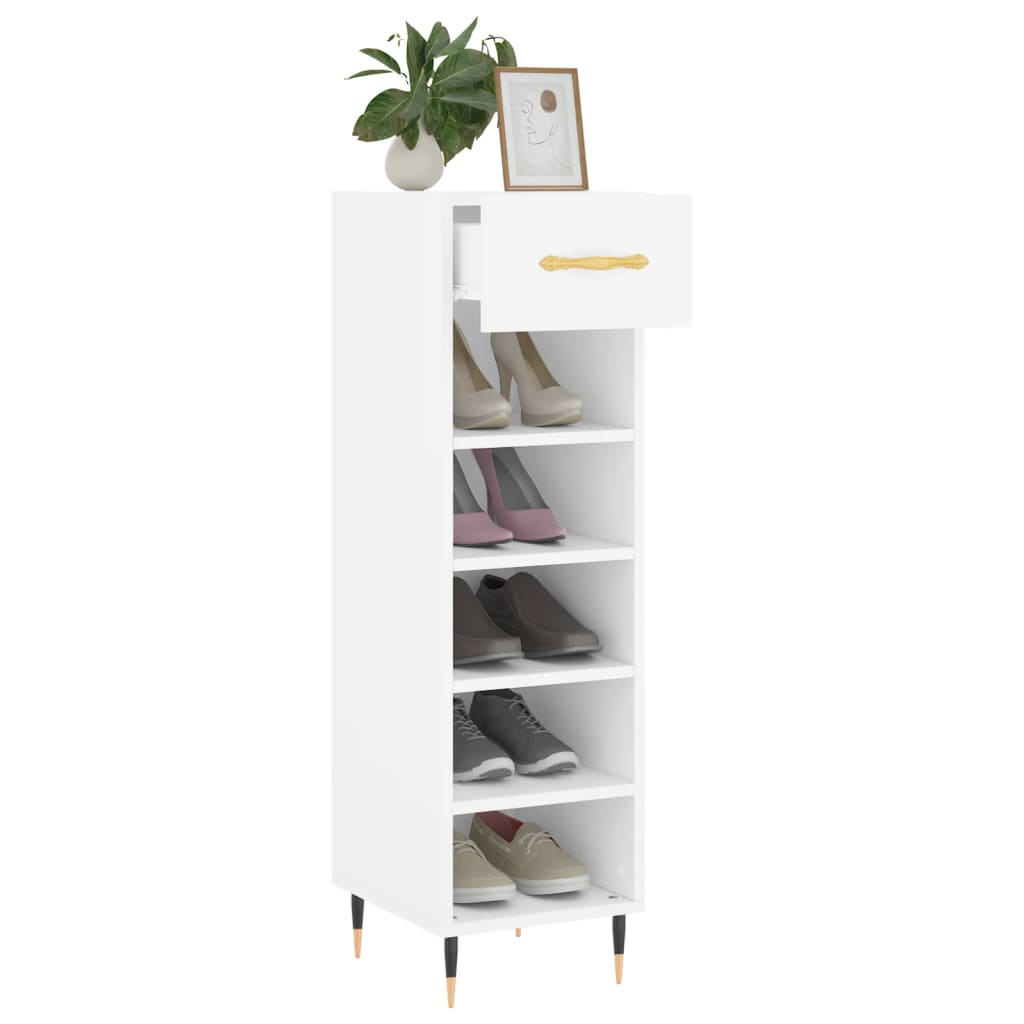 Schuhschrank Weiß 30x35x105 cm Holzwerkstoff