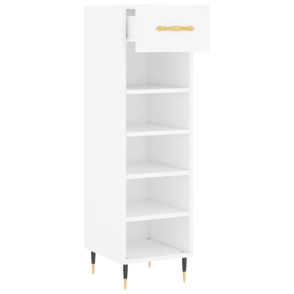 Schuhschrank Weiß 30x35x105 cm Holzwerkstoff