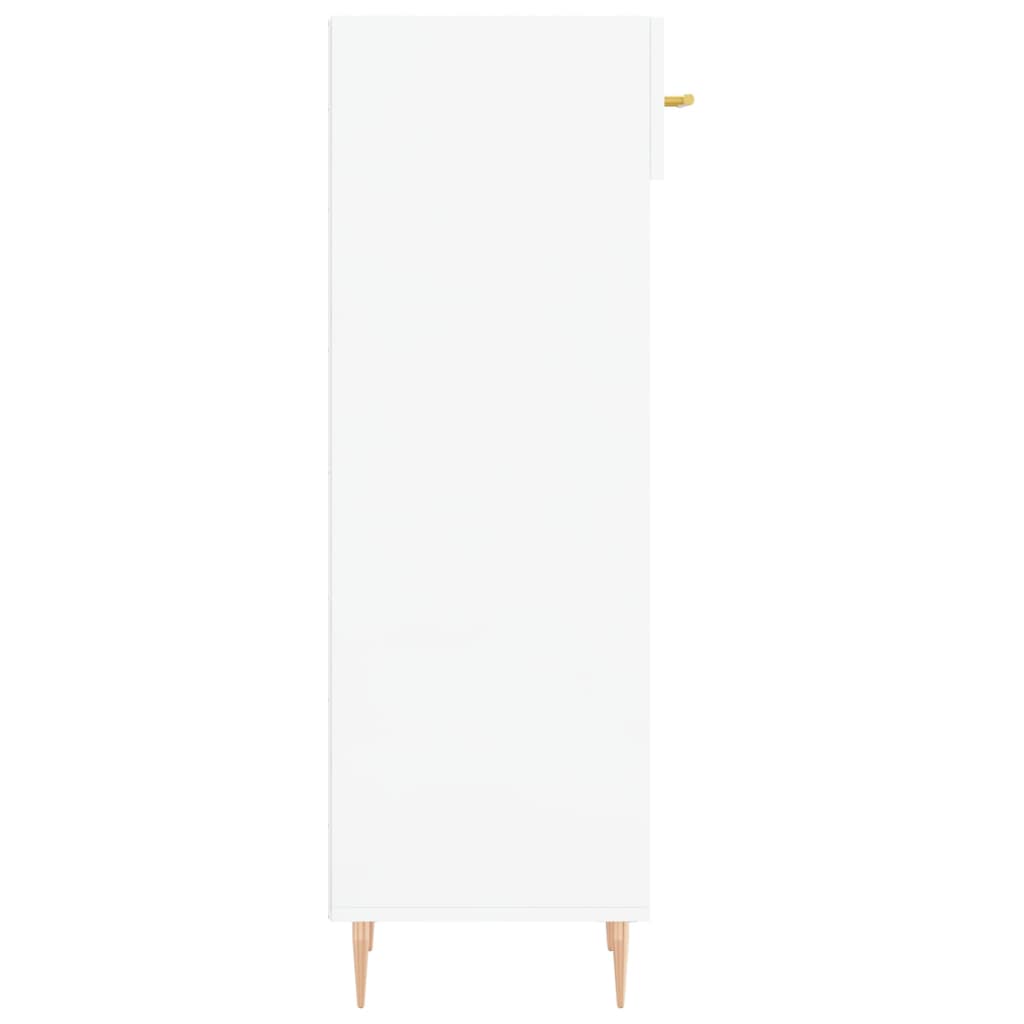 Skoskab hvid højglans 30x35x105 cm træmateriale