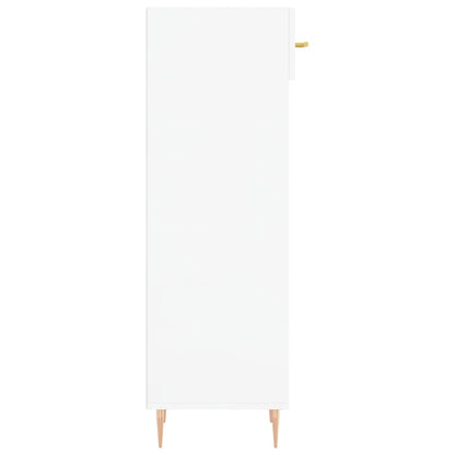 Skoskab hvid højglans 30x35x105 cm træmateriale