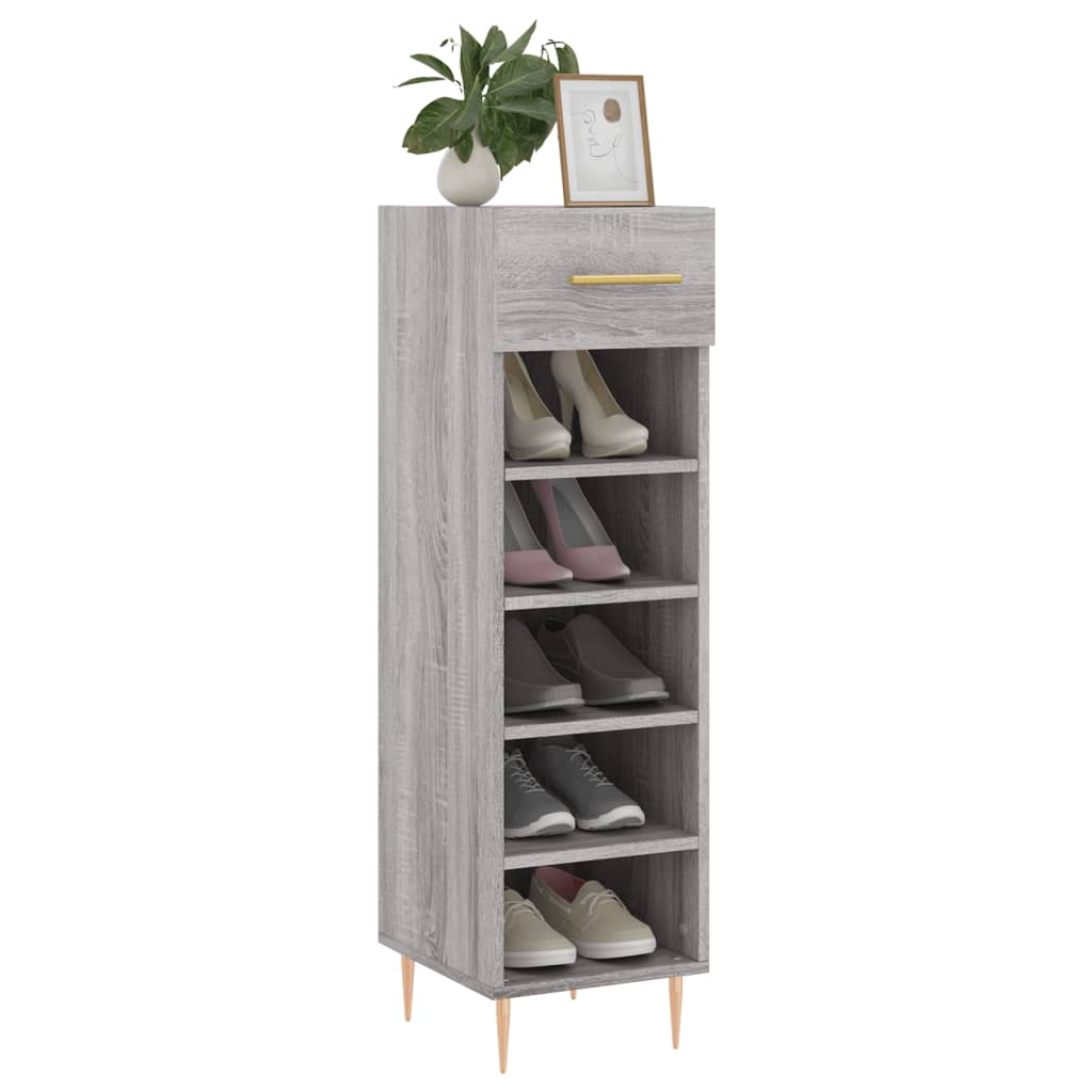 Schuhschrank Grau Sonoma 30x35x105 cm Holzwerkstoff