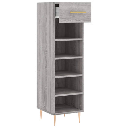 Schuhschrank Grau Sonoma 30x35x105 cm Holzwerkstoff