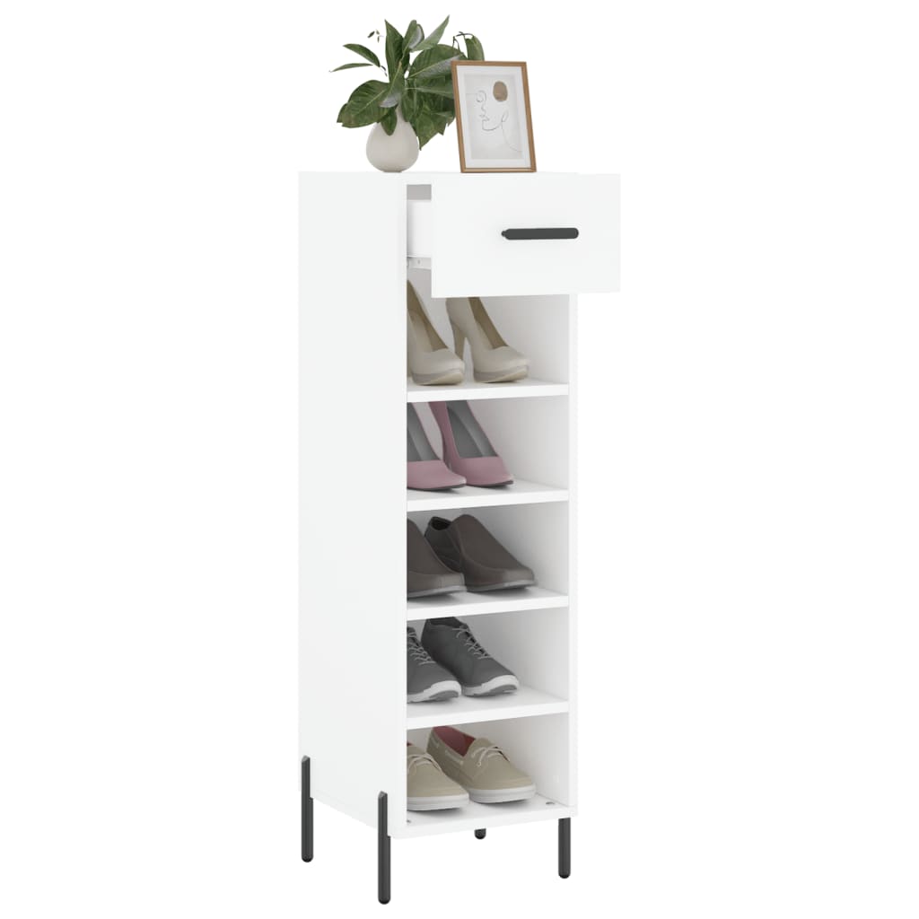Schuhschrank Weiß 30x35x105 cm Holzwerkstoff