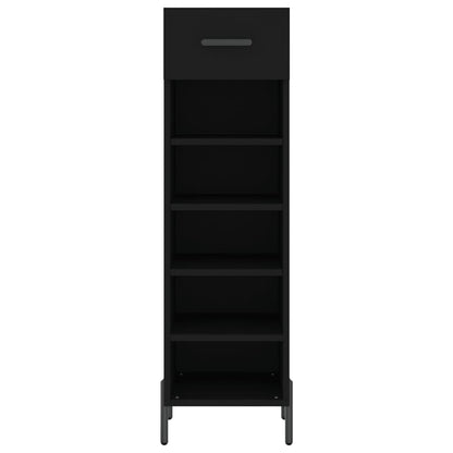 Schuhschrank Schwarz 30x35x105 cm Holzwerkstoff