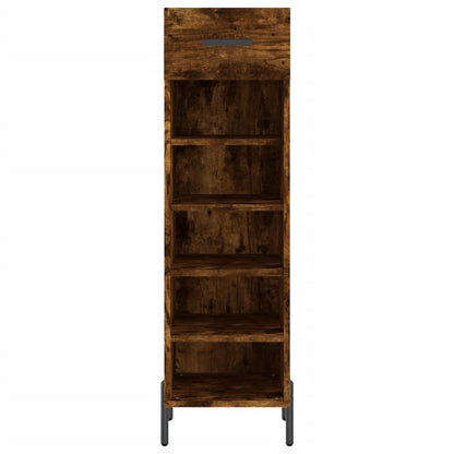 Schuhschrank Räuchereiche 30x35x105 cm Holzwerkstoff