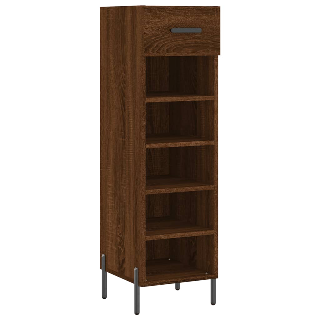 Schuhschrank Braun Eichen-Optik 30x35x105 cm Holzwerkstoff