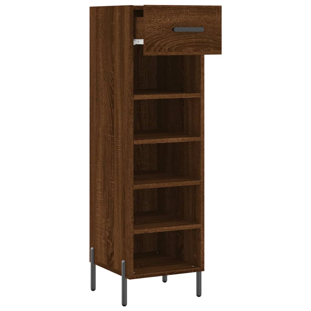 Schuhschrank Braun Eichen-Optik 30x35x105 cm Holzwerkstoff