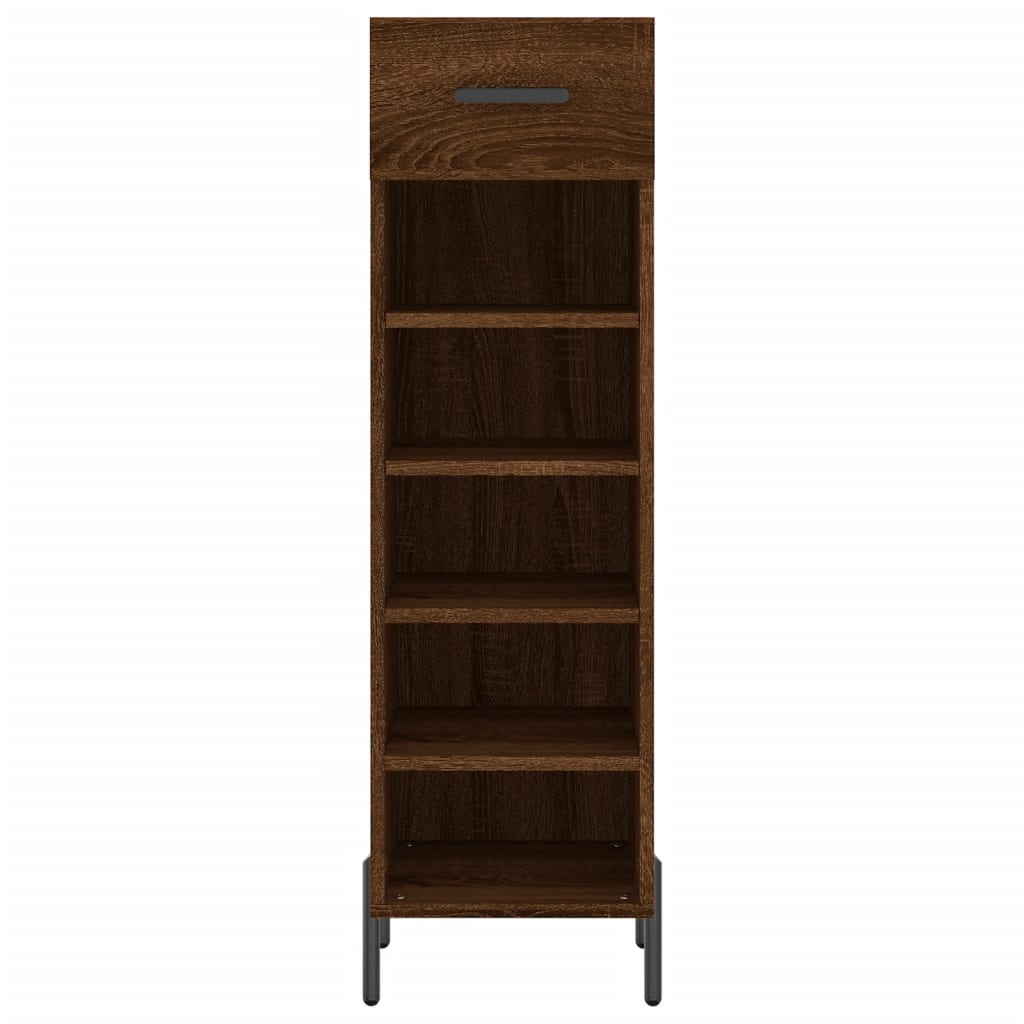 Schuhschrank Braun Eichen-Optik 30x35x105 cm Holzwerkstoff