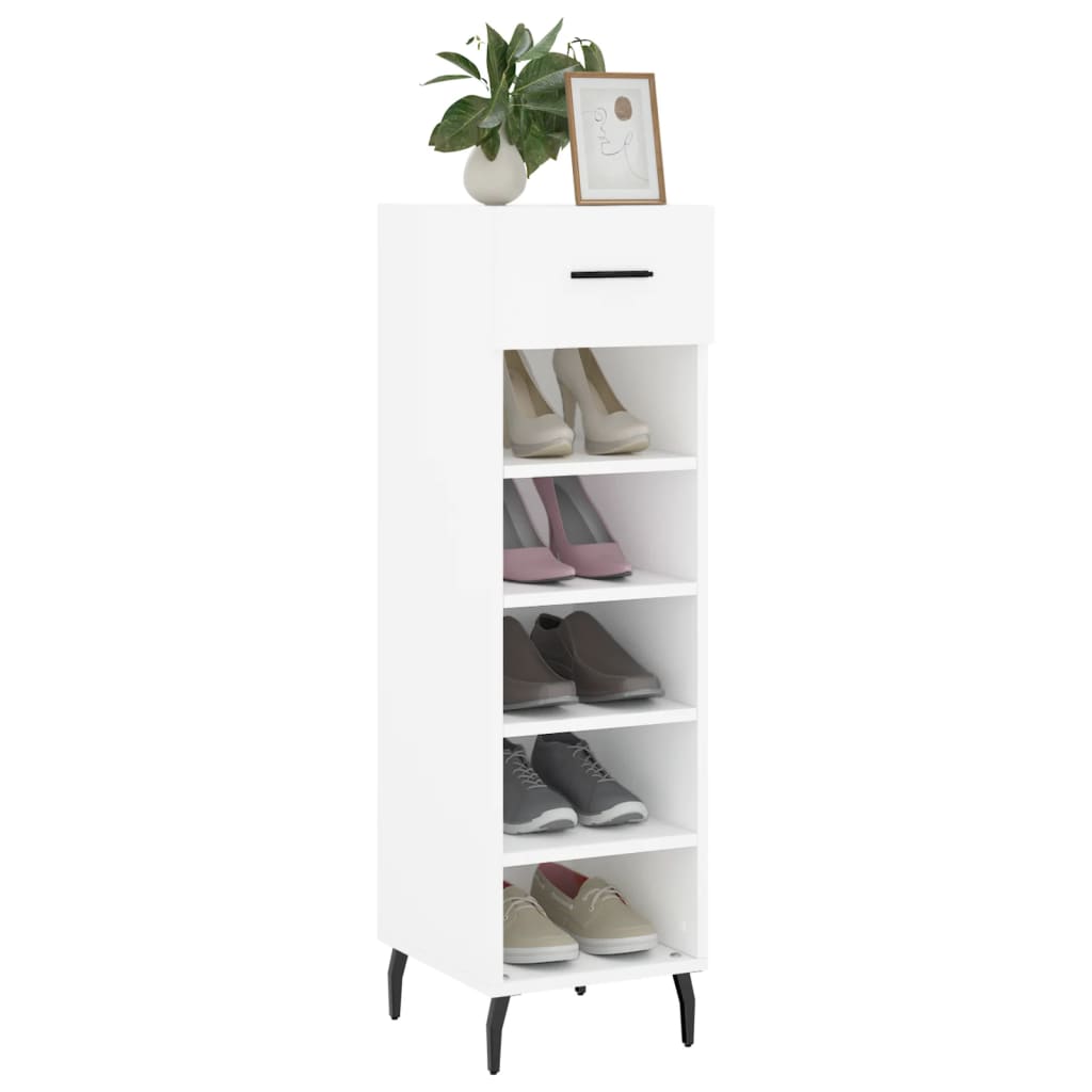 Schuhschrank Weiß 30x35x105 cm Holzwerkstoff