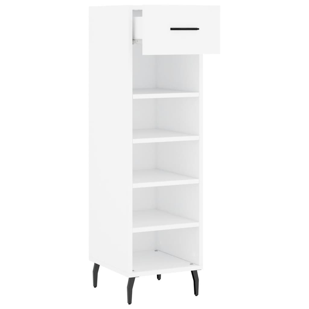 Schuhschrank Weiß 30x35x105 cm Holzwerkstoff