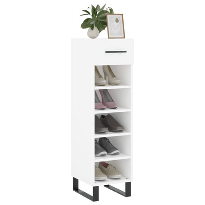 Schuhschrank Weiß 30x35x105 cm Holzwerkstoff