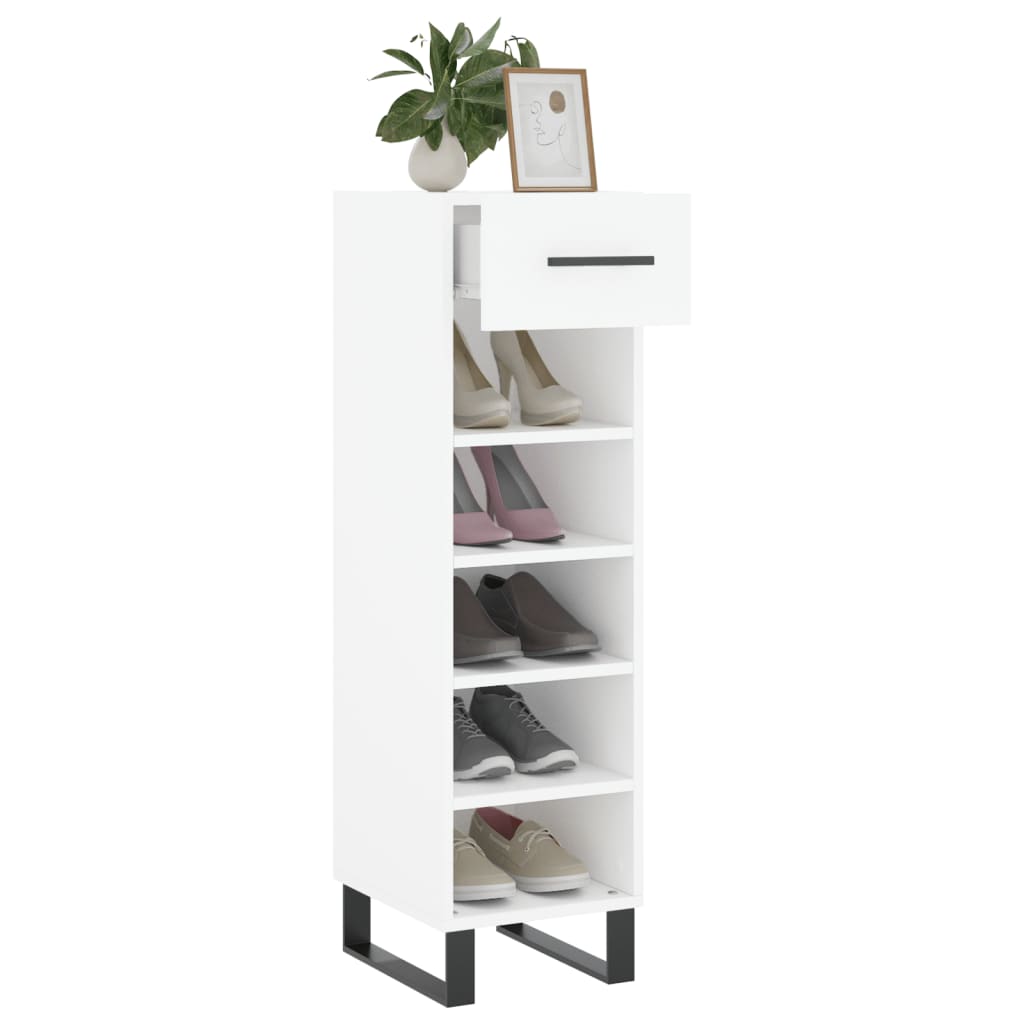 Schuhschrank Weiß 30x35x105 cm Holzwerkstoff