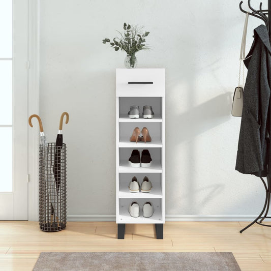 Schuhschrank Weiß 30x35x105 cm Holzwerkstoff