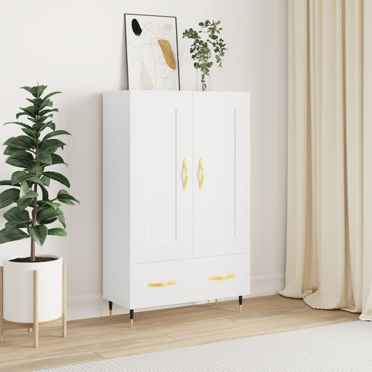 Highboard Weiß 69,5x31x115 cm Holzwerkstoff