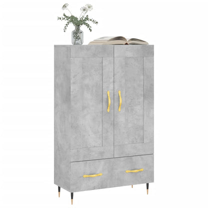 Highboard Betongrau 69,5x31x115 cm Holzwerkstoff