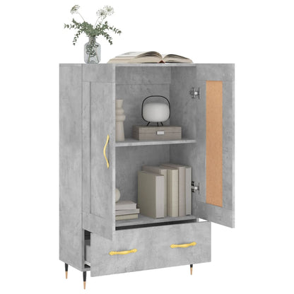 Highboard Betongrau 69,5x31x115 cm Holzwerkstoff