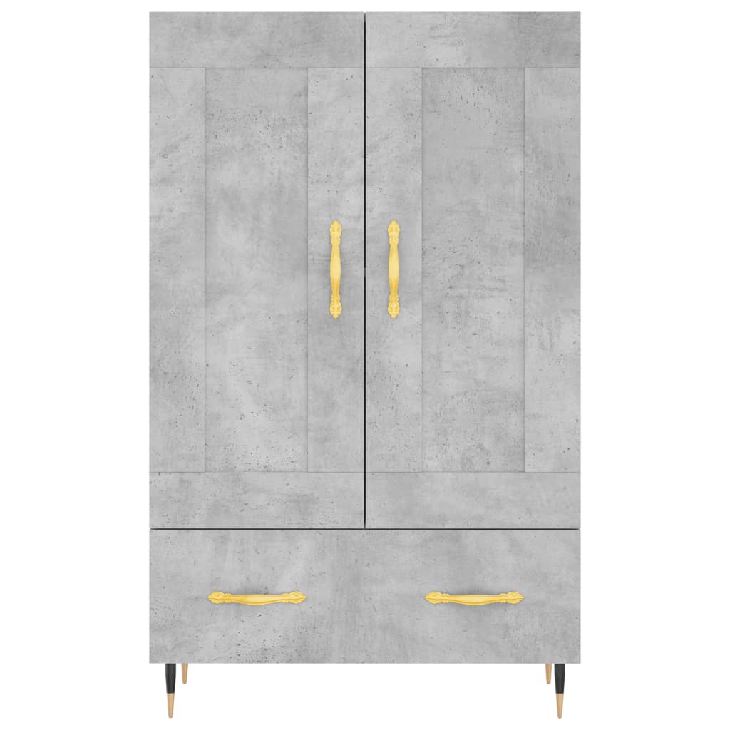 Highboard Betongrau 69,5x31x115 cm Holzwerkstoff
