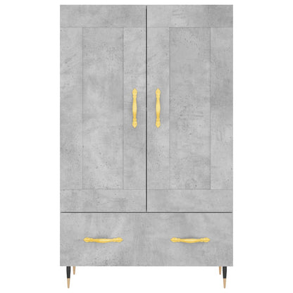 Highboard Betongrau 69,5x31x115 cm Holzwerkstoff