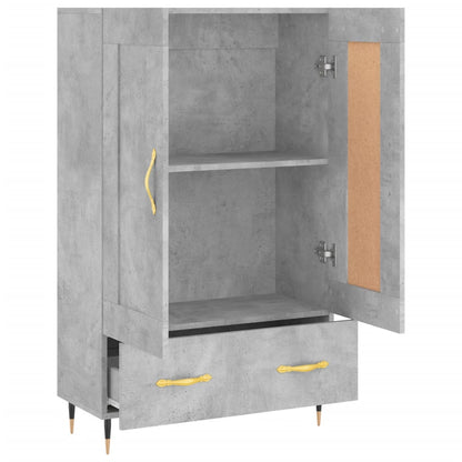 Highboard Betongrau 69,5x31x115 cm Holzwerkstoff