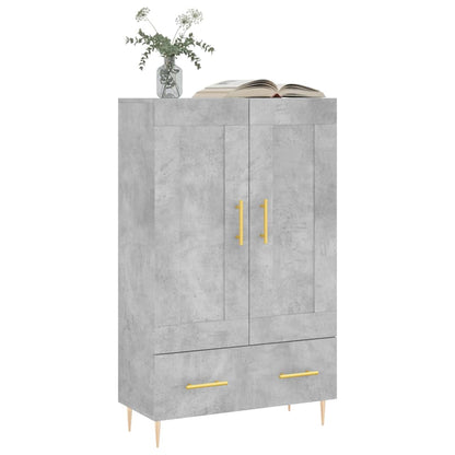 Highboard Betongrau 69,5x31x115 cm Holzwerkstoff