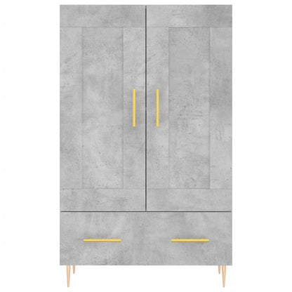 Highboard Betongrau 69,5x31x115 cm Holzwerkstoff