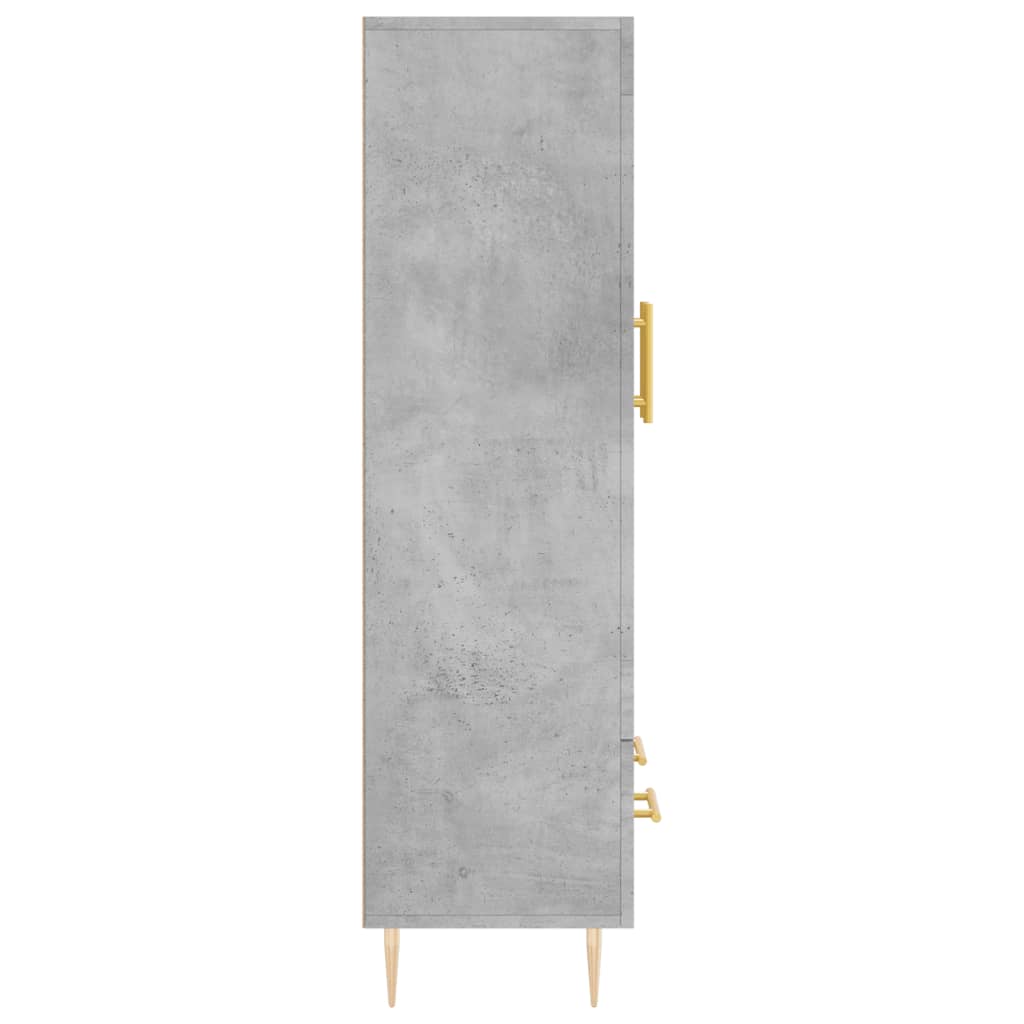 Highboard Betongrau 69,5x31x115 cm Holzwerkstoff