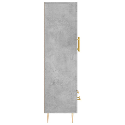 Highboard Betongrau 69,5x31x115 cm Holzwerkstoff