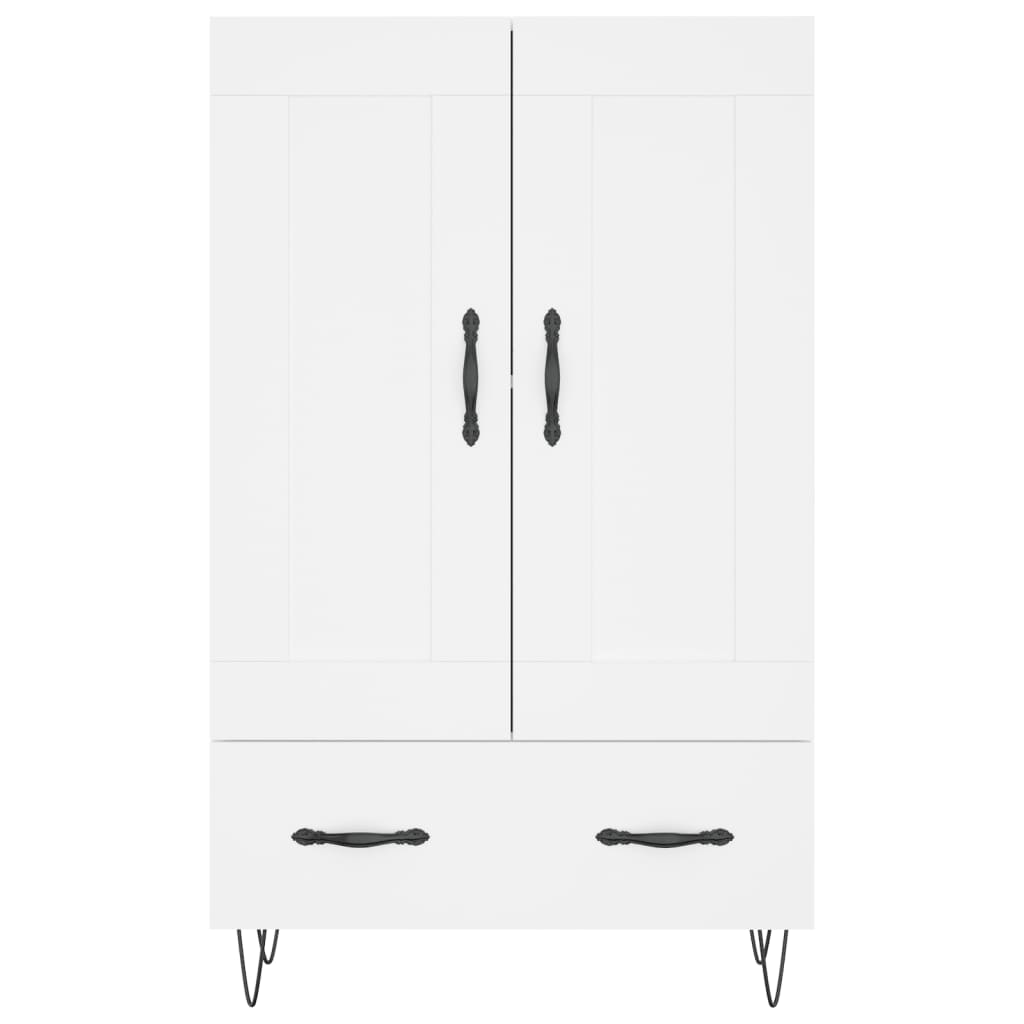 Highboard Weiß 69,5x31x115 cm Holzwerkstoff