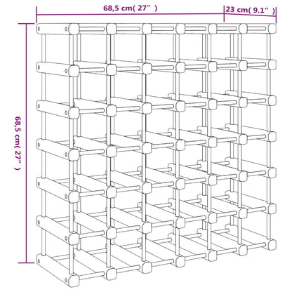 Weinregal für 42 Flaschen 68,5x23x68,5 cm Massivholz Kiefer