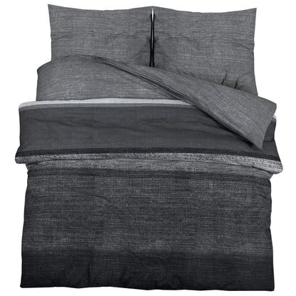 Bettwäsche-Set Dunkelgrau 260x220 cm Baumwolle