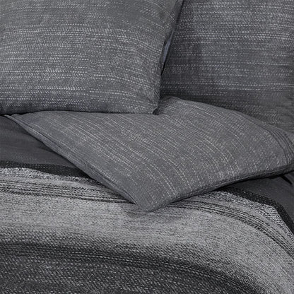 Bettwäsche-Set Dunkelgrau 260x220 cm Baumwolle