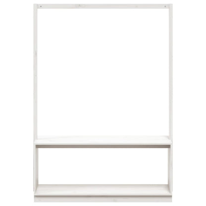 Kleiderständer mit Schuhablage Weiß 113x40x157,5 cm Kiefernholz