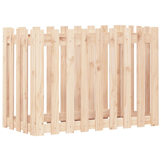 Hochbeet Lattenzaun-Design 100x50x70 cm Massivholz Kiefer