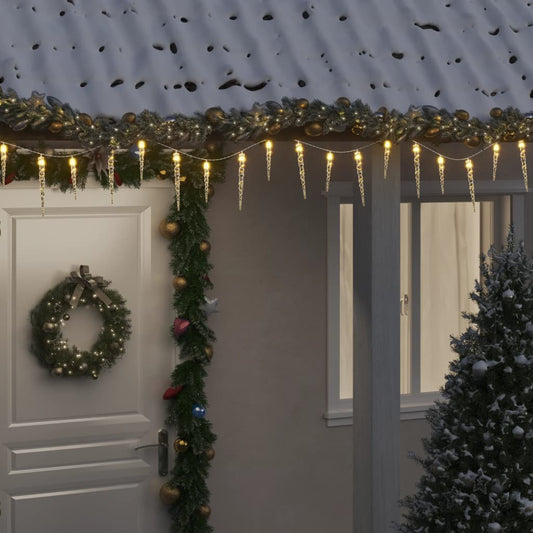 Weihnachts-Eiszapfen-Licht 100 LEDs Warmweiß 10 m Acryl PVC
