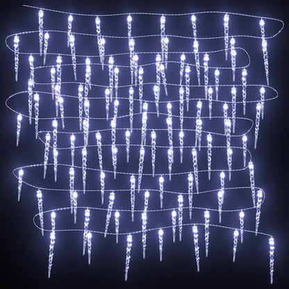 Weihnachts-Eiszapfen-Licht 200 LEDs Kaltweiß 20 m Acryl PVC