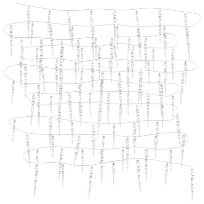 Eiszapfen-Lichterkette 200 LEDs Blau 20 m Acryl PVC