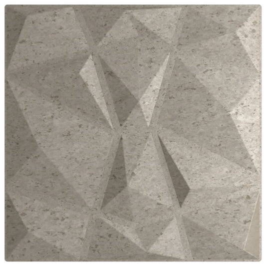 Vægpaneler 24 stk. Betongrå 50x50 cm XPS 6 m² Diamant