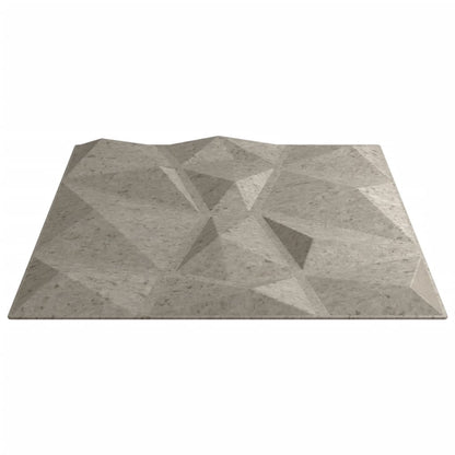 Vægpaneler 24 stk. Betongrå 50x50 cm XPS 6 m² Diamant