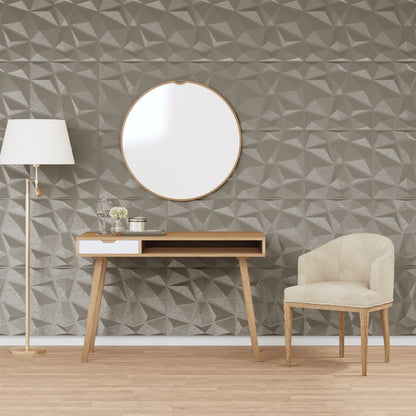 Vægpaneler 24 stk. Betongrå 50x50 cm XPS 6 m² Diamant